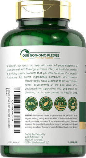 Carlyle Olive Leaf Extract Capsules | 9000mg | 100 Count | Non-GMO Gluten | High Potency Supplement