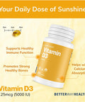 Better Way Health Vitamin D3-5,000 Iu Softgel - High Potency Formula, Supports Bone Health & Immune System - 120 Softgels Of Vitamin D3 - Non-Gmo, Dairy Free