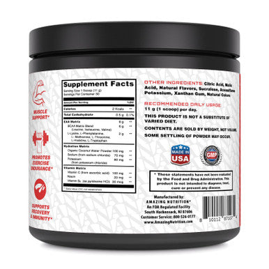 Amazing Essential Amino Acids | 8 Grams Eaa'S Per Serving | Fruit Punch Flavor | 30 Servings | 330 Grams Powder Supplement | Made In Usa