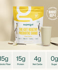 Supergut Prebiotic Shakes | Meal Replacement | Boost GLP-1 | High Protein and Fiber | No Added Sugar | Keto Food Meal Snack (Vegan Vanilla 14 servings)