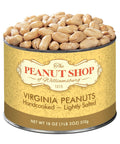 The Peanut Shop of Williamsburg Lightly Salted Handcooked Virginia Peanuts, Williamsburg Peanuts, Non-Gmo, Kosher Certified - 18 Oz Tin