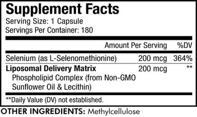 Codeage Selenium 200 mcg Supplement, 6-Month Supply, Immune Support, Mineral Cofactor Seleno, Phospholipids, Vegan, Liposomal Delivery - 2 Pack