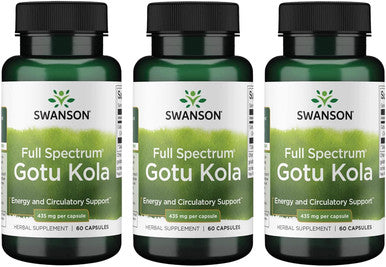 Swanson Gotu Kola 435 Milligrams 60 Capsules (3 Pack)