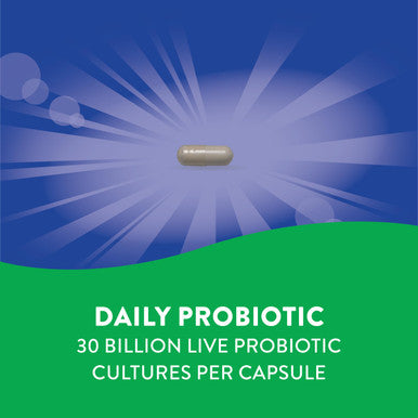 Nature'S Way Fortify Daily Probiotic + Prebiotic For Men And Women, 30 Billion Live Cultures, Digestive And Immune Health Support* Supplement, 30 Capsules
