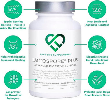 Love Life Supplements Lactospore Plus - 120 capsules