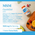 Doctor's Best MSM Supplement 1500mg, 120 Tablets for Men & Women
