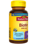 Nature Made Biotin 1000 Mcg Dietary Supplement Supports Healthy Hair & Skin 120 Softgels 120 Day Supply