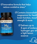 Dr. Mercola H2 Molecular Hydrogen, 90 Servings (90 Tablets), Dietary Supplement, Supports Brain Health And Cognitive Function, Non Gmo