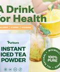 Purisure Unsweetened Iced Tea Powder Instant Black Tea Powder Real Black Tea Leaves Powdered Iced Tea Unsweetened With Zero-Calories Sugarless Instant Tea Powder 4 Oz 192 Serving Pack