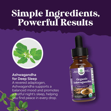 Natures Craft USDA Organic Ashwagandha Liquid Drops - Vegan Liquid Ashwagandha Root Extract for Energy Stress and Mood Support - Delicious Adaptogenic Pure Ashwagandha Tincture for Adults - Non-GMO & Alcohol