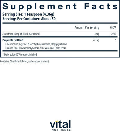 Vital Nutrients Heartburn Tx | Supplement Helps Decrease Occasional Heartburn and Indigestion | with Glycine Glutamine and Licorice Root | Vegetarian | Gluten Dairy and Soy | 50 Servings