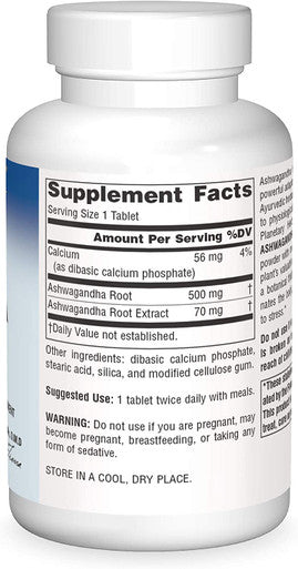 Planetary Herbals Ashwagandha, Full Spectrum 570 mg Rejuvenating Tonifier - 60 Tablets