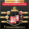 Apple Cider Vinegar Capsules 5050mg Herbal Equivalent with Ginger Turmeric Supports Digestion Detox Immune 2 Months Supply
