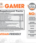 Genius Gamer, Gaming Focus Supplement, 80 Pills - E Nootropic Performance Booster - Boost Brain & Mental Clarity, Reaction Time & Concentration - Blue Light Support with Lutemax