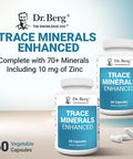 Dr. Berg Trace Minerals Enhanced Complex - Complete With 70+ Minerals Including 10 Mg Of Zinc - Dietary Supplement - 60 Capsules
