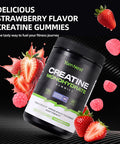 Yumnest Creatine Gummies Nsf Certified For Men & Women 5000 Mg Creatine Monohydrate Gummies For Muscle Growth Strength & Energy Support - Sugar Free Vegan Strawberry Flavor 135 Count Creatine Gummy