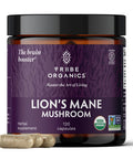 TRIBE ORGANICS Lion's Mane Supplement 1800mg Mushroom Extract Powder 120 Vegan Capsules