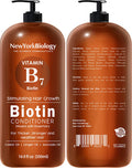 New York Biology Biotin Shampoo and Conditioner Set for Hair Growth and Thinning Hair Thickening Formula for Hair Loss Treatment For Men Women Anti Dandruff 16.9 fl Oz