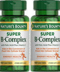 Nature'S Bounty Super B Complex With Vitamin C & Folic Acid Immune & Energy Support 150 Tablets - Pack Of 2
