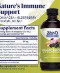 Zand Herbals Insure Herbal Liquid Blend - 17 Wellness Ingredients - W/Ecea Elderberry Ginger Sage Peppermint And More - Gluten Vegan Non-Gmo 60-Day 197 Servings 8 Fl Oz