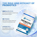 OMOGS Probiotics 90 Billion CFUs 18 Strains with 3 Organic Prebiotics and Vitamin C Nutritional Supplement for Women Men and Kids Support Metabolism Immunity and Digestive Health Non GMO 90 Tablets