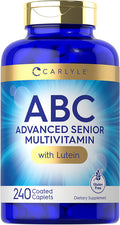 Carlyle Senior Multivitamin for Over 60 | 240 Tablets | with Lutein & Lycopene | ABC Advanced Supplement for Men and Women | Non-GMO, Gluten Free