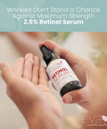 Eva Naturals Retinol Serum for Face with Hyaluronic Acid Vitamin E & Organic Aloe (Double Sized 2oz Bottle)