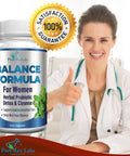 YUMMYVITE Balance Complex For Women - For Vaginal Health, Herbal Detox & Cleanse, Vaginal Probiotics, Supports Healthy Intestinal Flora, Helps With Yeast Infections 60 Capsules