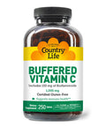 Country Life Vitamin C Buffered With Bioflavonoids 1000Mg 250 Tablets Certified Gluten Free Certified Vegan