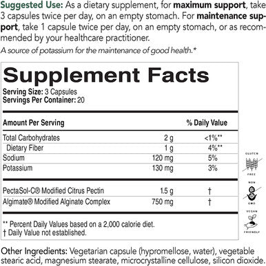 EcoNugenics PectaClear Healthy Detoxification Supplement with Modified Citrus Pectin and Alginate Provides Safe and Natural Support Against Environmental Toxins and Pollutants 60 Capsules