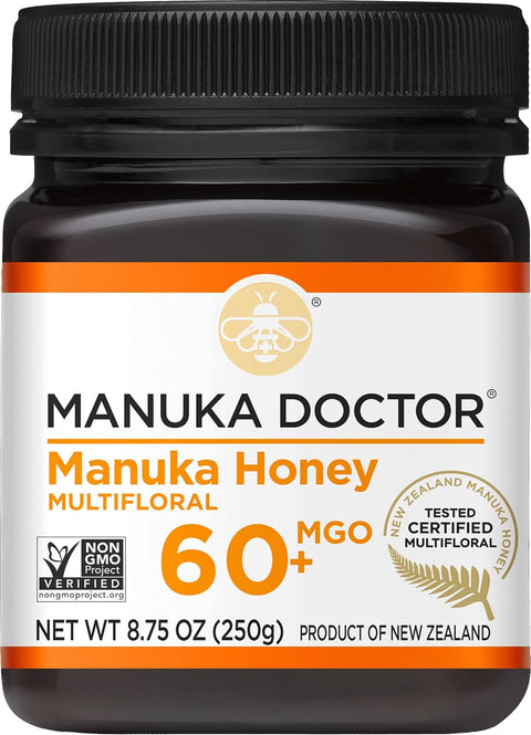 Manuka Doctor - MGO 525+ Manuka Honey Monofloral, 100% Pure New Zealand Honey. Certified. Guaranteed. Raw. Non-GMO (17.6 oz)