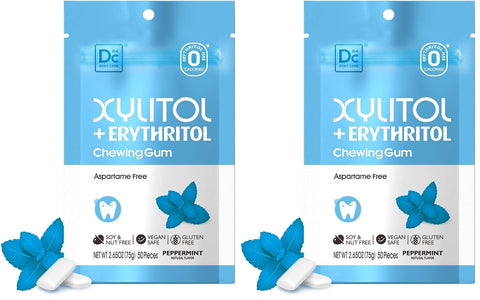 DC24 DAILY CARE Gum, Aspartame Free & Sugar Free, Xylitol Chewing Gum with Erythritol, Low-Calorie, Sugarless, Watermelon Flavored Gum, 50 Pieces (Pack of 3)