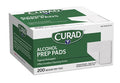 Curad Alcohol Disinfectant Prep Pads 2-ply Medium Size 200 Count