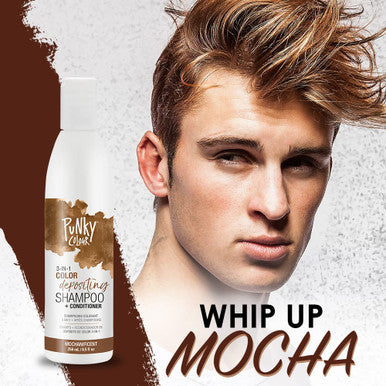 Punky Colour Mochanificent 3in1 Color Depositing Hair Cleanser Conditioner with Shea Butter and Pro Vitamin B that helps Nourish and Strengthen Hair 8.5 fl oz.