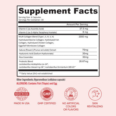 BB Company Ra diancy | Vaginal Probiotics for Vaginal Dryness pH Balance | Fights Itch Odor | Anti-Aging | Hyaluronic Acid Probiotics Vitamin C Multi Collagen | 120 Ct