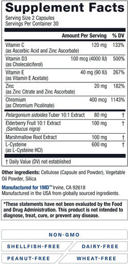 1MD Nutrition BreatheMD Lung and Respiratory with Elderberry 60 Ct.