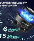 Hyako F1 4-Heads Handheld Electric Deep Tissue Body Massager Portable Orbital Professional Muscle Massager Tool For Easing Shoulder And Back Tension And Chiropractic Tool For Myofascial Release