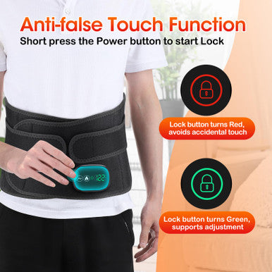 Flaremore Electric Heating Massage Pad For Back Xl Heated Waist Belt Wrap With 3 Fast Heating And Vibration Massage Modes Fsa Eligible 5000Mah Battery Operated Heat Pad For Back Waist Lumbar Abdomen