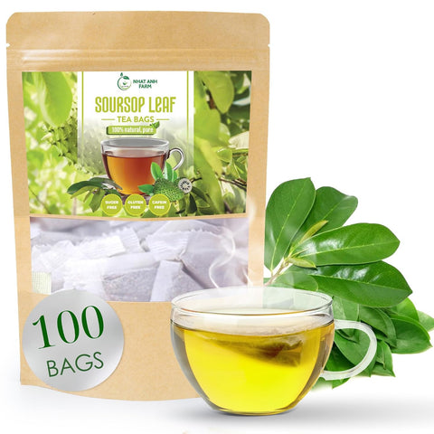 NHAT ANH FARM - Premium Stevia Tea Bags, 100 Stevia Tea Bags, 100% Natural Dried Leaves, Naturally Sweet Herbal Tea, Sugar-Free, Caffeine-Free, No Additives.