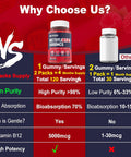 Iron Gummies 18Mg+Vitamin B12 5000 Mcg For Adults Kids - 4 Months Supply - 98% Purity Carbonyl Iron Supplement For Women Men, W/Folate,D3,B6 For Iron Deficiency&Anemia, Red Blood Cell Formation,Energy