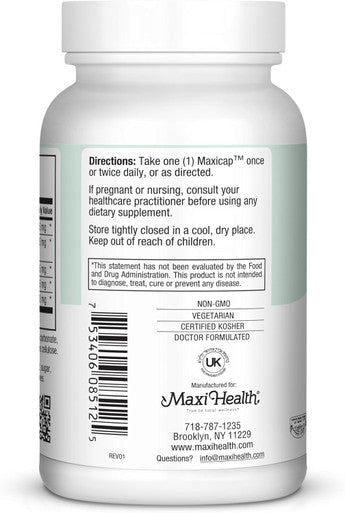 Maxi Health Livamax - Liver Formula - with Milk Thistle and Dandelion Root - 120 Capsules - Kosher