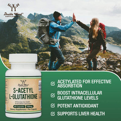 Double Wood Supplements S-Acetyl L-Glutathione 100mg 60 Capsule