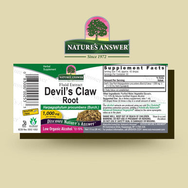 Nature'S Answer Devils Claw Root Herbal Extract Supplement with Organic Low Alcohol 1 Ounce | Joint Support