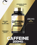 Carlyle Caffeine Pills 200Mg | 250 Tablets | Advanced Athlete Formula | Vegetarian, Non-Gmo & Gluten Free Supplement