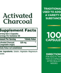 Nature's Bounty Activated Charcoal 260 Mg 100 Capsules Dietary Supplement To Support A Healthy Lifestyle
