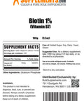 Bulksupplements.Com Biotin 10000Mcg Powder - Biotin Powder, Biotin Supplement, Biotin Vitamins For Hair Skin And Nails - Gluten Free, 1000Mg Per Serving (10Mg Biotin), 100G (3.5 Oz)