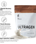 FIRST ENDURANCE Ultragen Workout Recovery Drink Powder Protein Mix Boosts Energy Accelerates Recovery | Chocolate 15 Servings