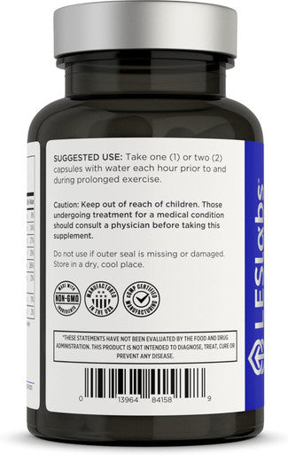 Les Labs Lyte Fuel - Electrolyte Replacement Endurance Performance Muscle Cramping & Keto Support - Magnesium Zinc Potassium & Chromium - Non-GMO Supplement - 100 Capsules