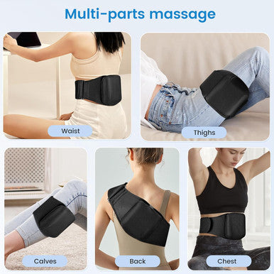 Back Massager For Pain Relief Deep Tissue, Massage Gun- Cellulite Massager For Relax With 5 Speed Levels, Wearable Electric Massager On Whole Body Part, Massage Waist, Thigh, Calf, Back Grey