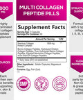 Nature'S Nutrition Collagen Peptides for Women & Men Type I II III V X Hydrolyzed Collagen Pills Grass Fed Non-GMO Multi Collagen Peptides Supplements Hair Skin Nail Bones Joint Health Support - 180 Capsules